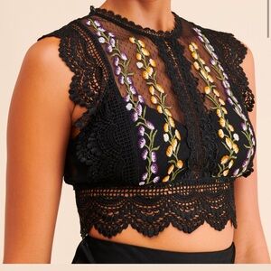 Floral lace top free people